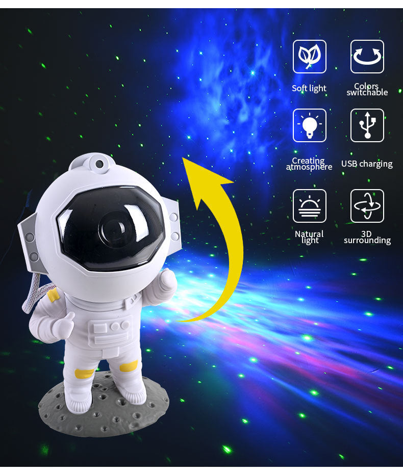Galaxy Star Projector – Astronaut Starry Sky Night Light